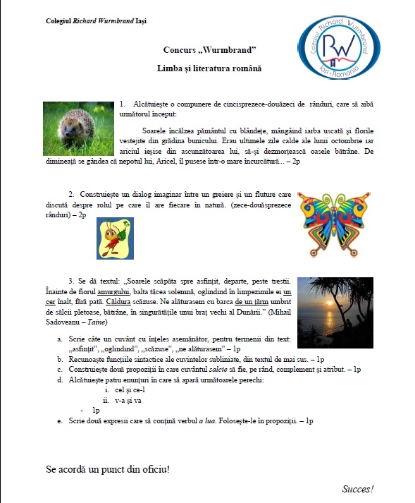 Rezultatele la Concursul „Wurmbrand” Rezultatele la Concursul „Wurmbrand”