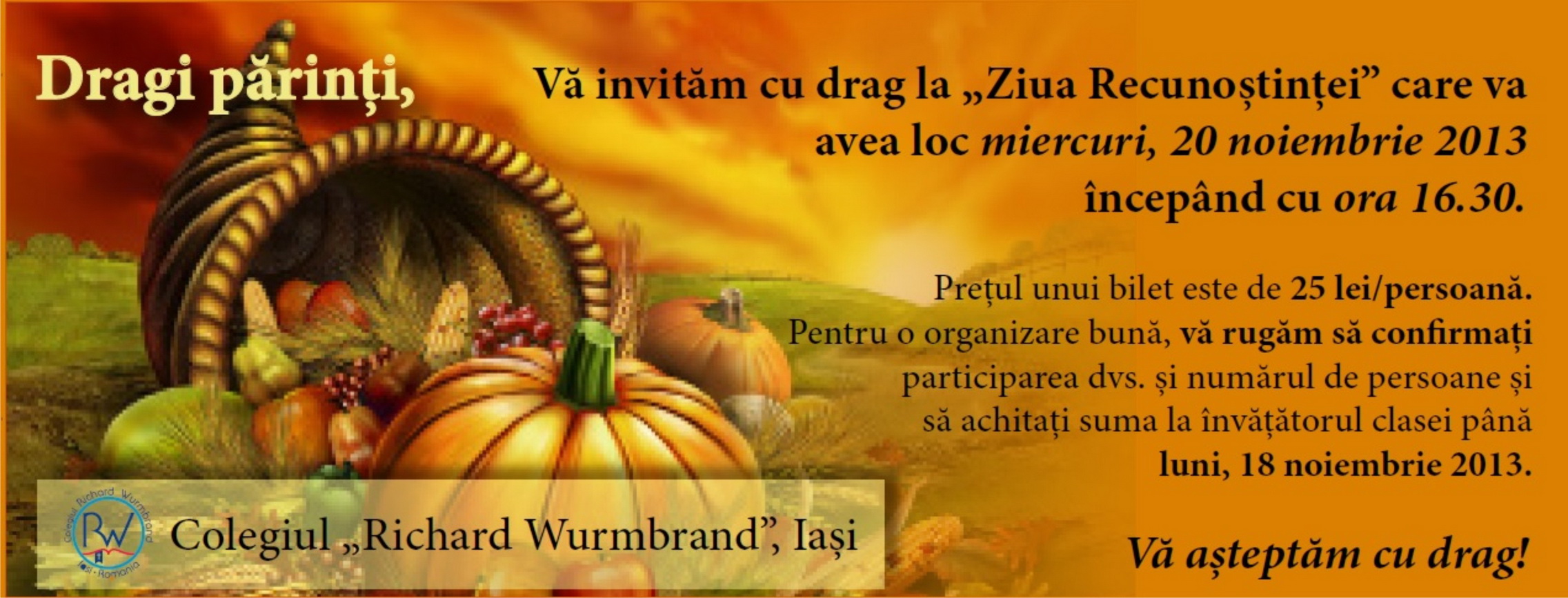 Ziua Recunoștinței la CRW Ziua Recunoștinței la CRW