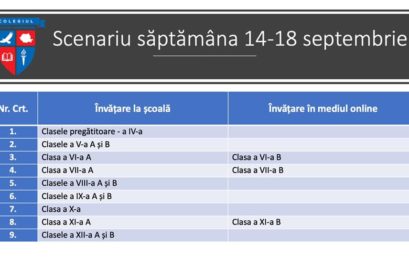 Orar 14 septembrie